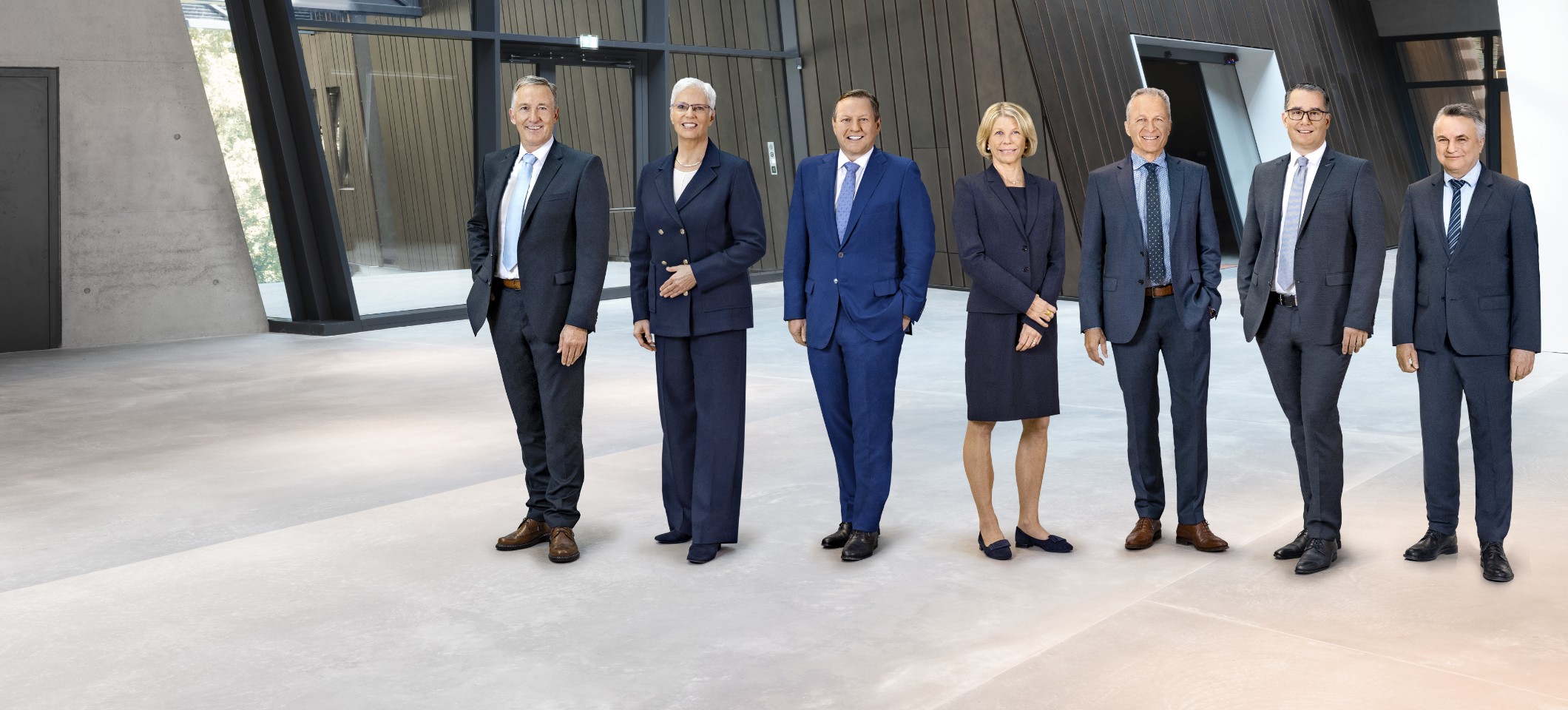 Portrait of the members of the executive board