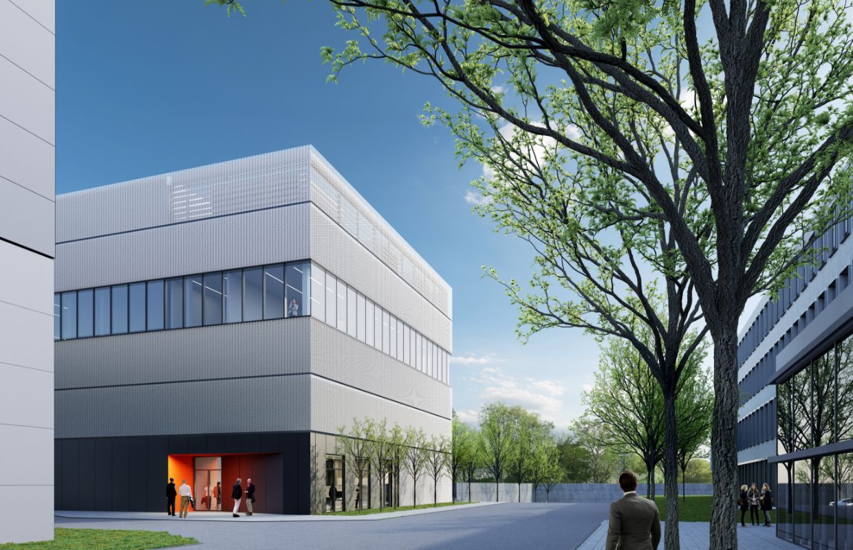 Architect’s drawing of the new service building in Waiblingen.